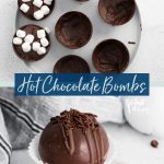 Simple Homemade Hot Chocolate Bombs image with text for Pinterest