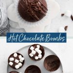 Simple Homemade Hot Chocolate Bombs collage image with text for Pinterest