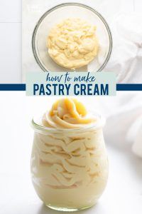 How to Make Pastry Cream (Crème Pâtissière) collage image with text for Pinterest