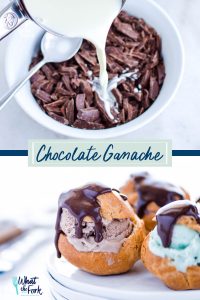 Simple Chocolate Ganache Recipe image with text for Pinterest