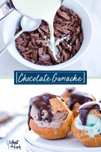 Simple Chocolate Ganache Recipe image with text for Pinterest
