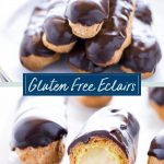 Classic Gluten Free Chocolate Eclair collage image with text for Pinterest