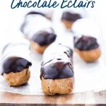 Classic Gluten Free Chocolate Eclair image with text for Pinterest