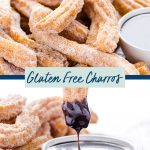 Gluten Free Churros Recipe collage image with text for Pinterest