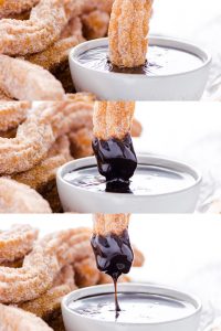 Gluten Free Churros Recipe collage image for Pinterest