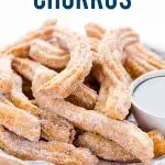 Gluten Free Churros Recipe image with text for Pinterest