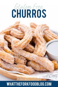 Gluten Free Churros Recipe image with text for Pinterest