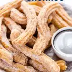 Gluten Free Churros Recipe image with text for Pinterest