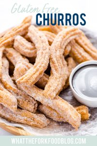 Gluten Free Churros Recipe image with text for Pinterest