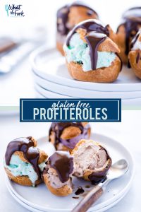 Gluten Free Profiteroles collage image with text for Pinterest