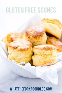 Gluten Free Scones image with text for Pinterest