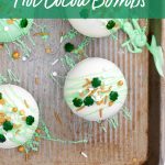 St. Patrick's Day Hot Chocolate Bombs image with text for Pinterest