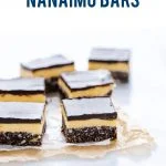 Gluten Free Nanaimo Bars image with text for Pinterest