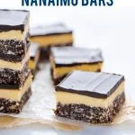 Gluten Free Nanaimo Bars image with text for Pinterest