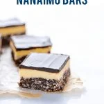 Gluten Free Nanaimo Bars image with text for Pinterest