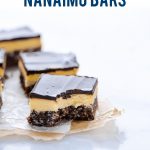 Gluten Free Nanaimo Bars image with text for Pinterest