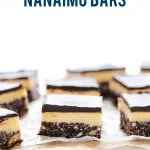 Gluten Free Nanaimo Bars image with text for Pinterest