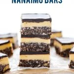 Gluten Free Nanaimo Bars image with text for Pinterest