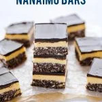 Gluten Free Nanaimo Bars image with text for Pinterest