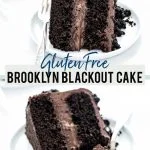 Gluten Free Brooklyn Blackout Cake collage image with text for Pinterest