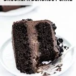 Gluten Free Brooklyn Blackout Cake image with text for Pinterest