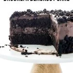 Gluten Free Brooklyn Blackout Cake image with text for Pinterest