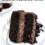 Gluten Free Brooklyn Blackout Cake image with text for Pinterest