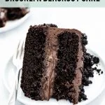 Gluten Free Brooklyn Blackout Cake image with text for Pinterest