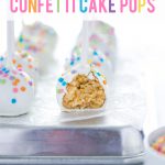 Gluten Free Confetti Cake Pop Recipe image with text for Pinterest
