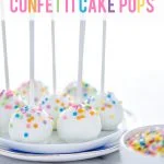 Gluten Free Confetti Cake Pop Recipe image with text for Pinterest