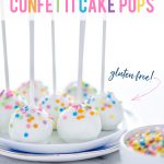 Gluten Free Confetti Cake Pop Recipe image with text for Pinterest