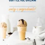 No Churn Coffee Ice Cream Recipe image with text for Pinterest