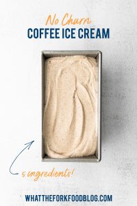 No Churn Coffee Ice Cream Recipe image with text for Pinterest