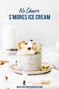 No Churn S’mores Ice Cream image with text for Pinterest