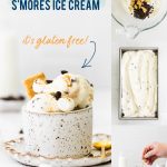 No Churn S’mores Ice Cream collage image with text for Pinterest