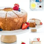 Simple Gluten Free Angel Food Cake Recipe collage image with text for Pinterest