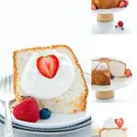 Simple Gluten Free Angel Food Cake Recipe collage image with text for Pinterest