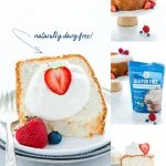 Simple Gluten Free Angel Food Cake Recipe collage image with text for Pinterest