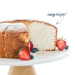 Simple Gluten Free Angel Food Cake Recipe image with text for Pinterest