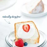 Simple Gluten Free Angel Food Cake Recipe image with text for Pinterest