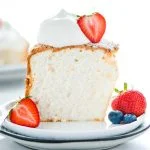 Simple Gluten Free Angel Food Cake Recipe image with text for Pinterest