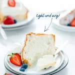 Simple Gluten Free Angel Food Cake Recipe image with text for Pinterest