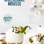 Gluten Free Cheesecake Mousse collage image with text for Pinterest