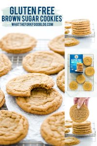 Gluten Free Brown Sugar Cookies collage image with text for Pinterest