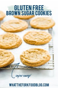 Gluten Free Brown Sugar Cookies image with text for Pinterest