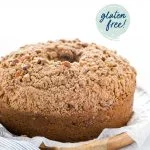 Gluten Free Sour Cream Coffee Cake Recipe image with text for Pinterest