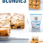 gluten free blondies collage image with text for Pinterest