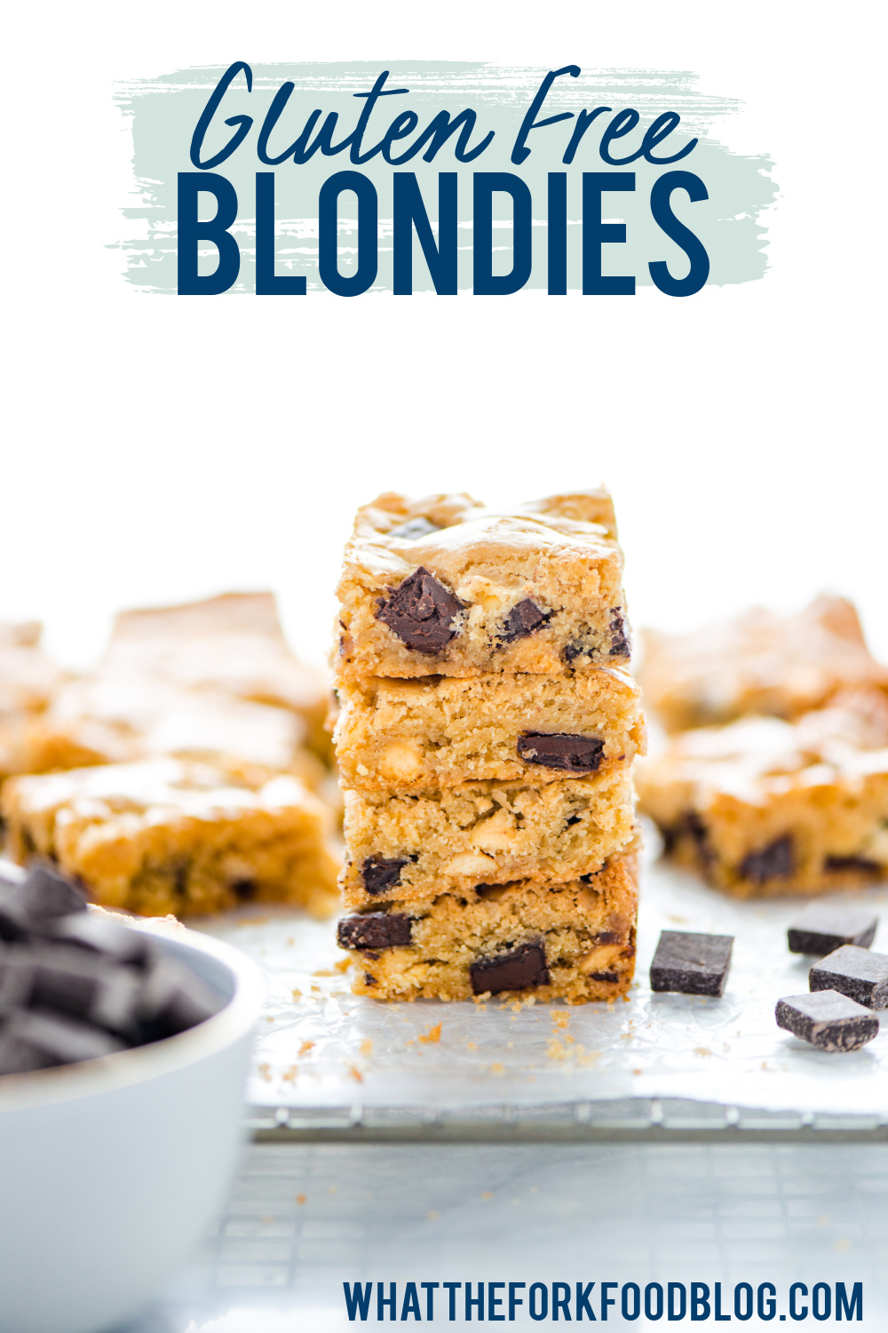 Quick and Easy Gluten Free Blondies What the Fork