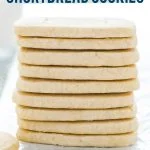 Gluten Free Shortbread Cookies image with text for Pinterest