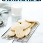 Gluten Free Shortbread Cookies image with text for Pinterest